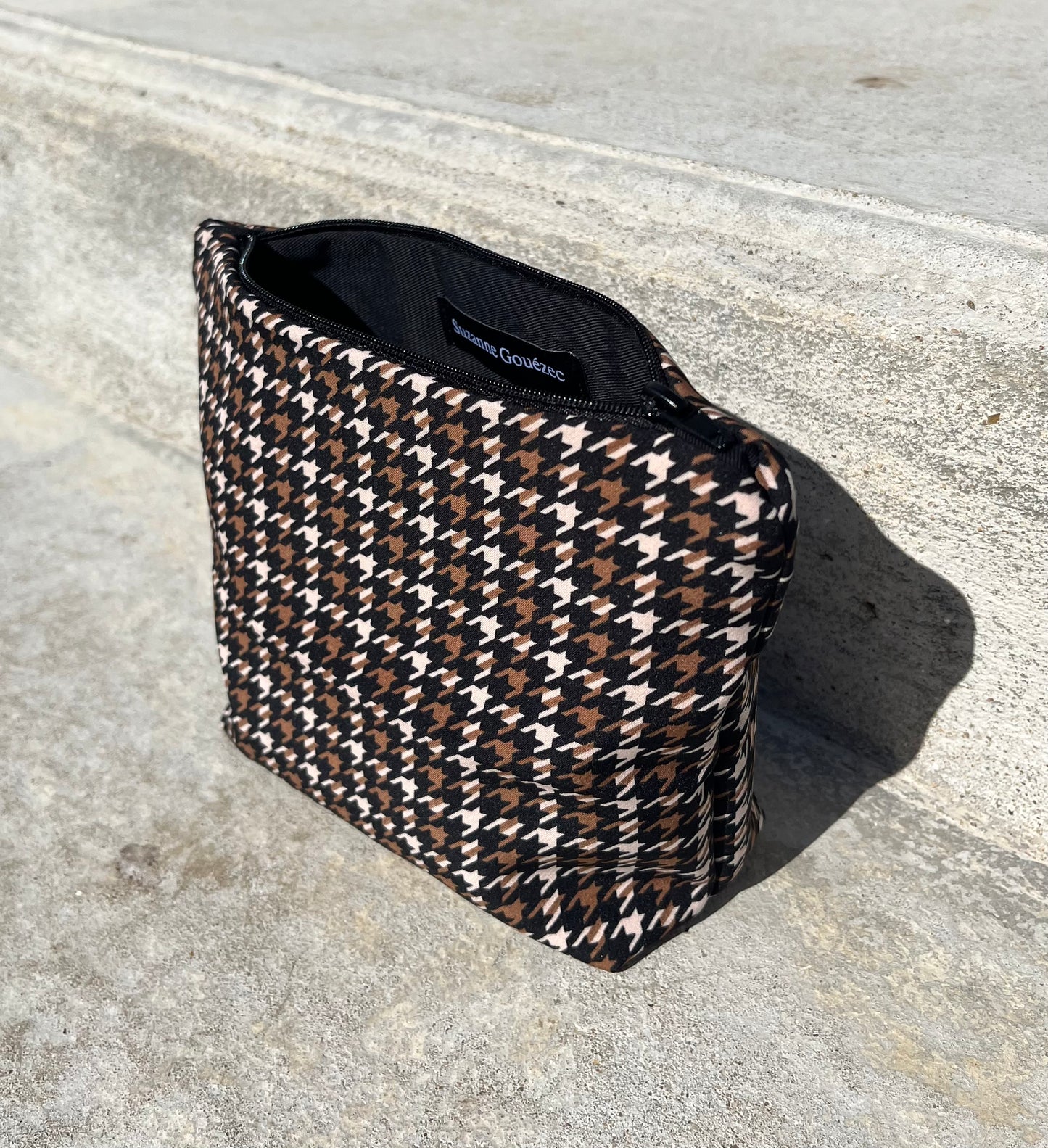 Trousse marron et rose
