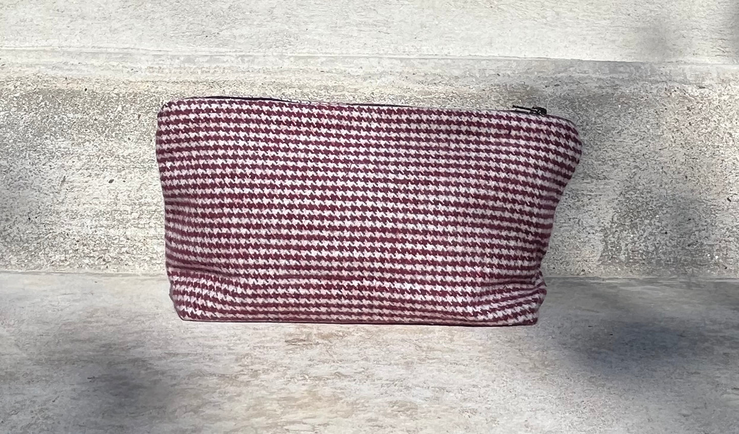 Trousse pied poule rouge