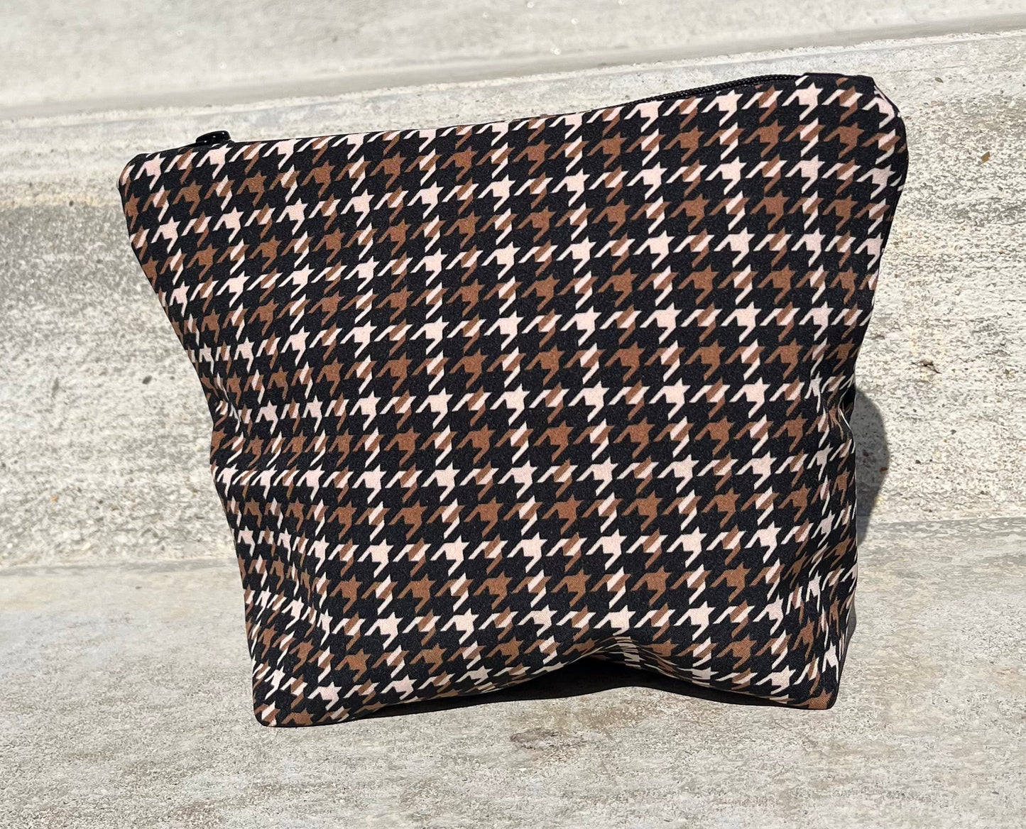 Trousse marron et rose