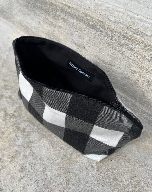 Trousse rayure noir et blanc