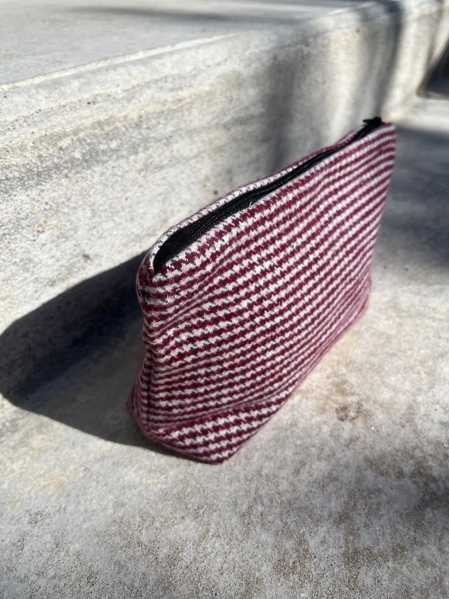 Trousse pied poule rouge