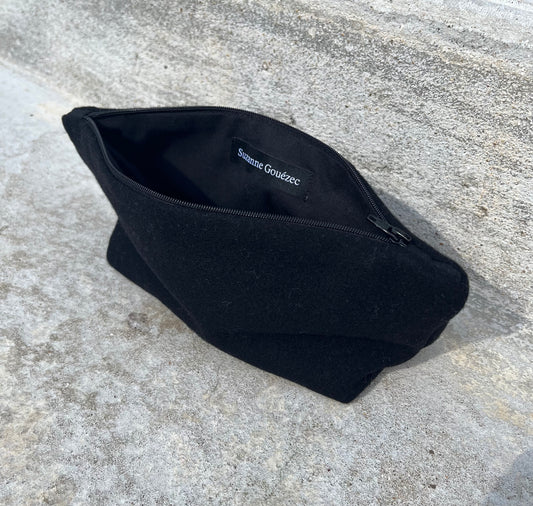 Trousse feutrine noir